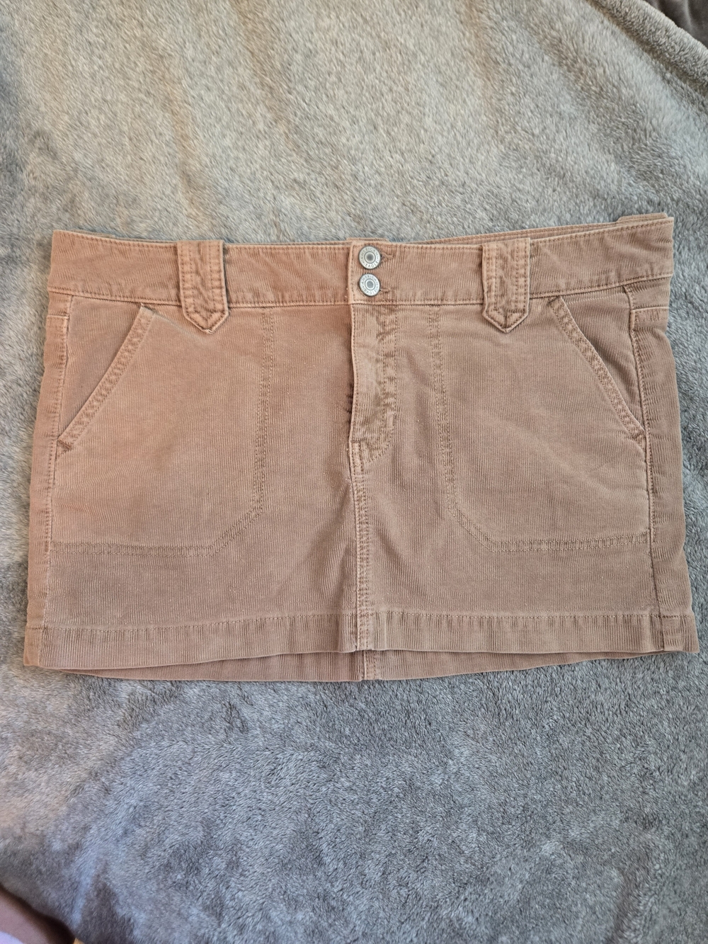 American Eagle Outfitters Tan Khaki Corduroy Mini Skirt